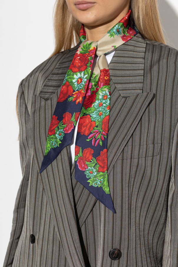 Moschino Lenço de seda com motivo floral
