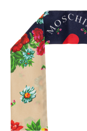 Moschino Lenço de seda com motivo floral