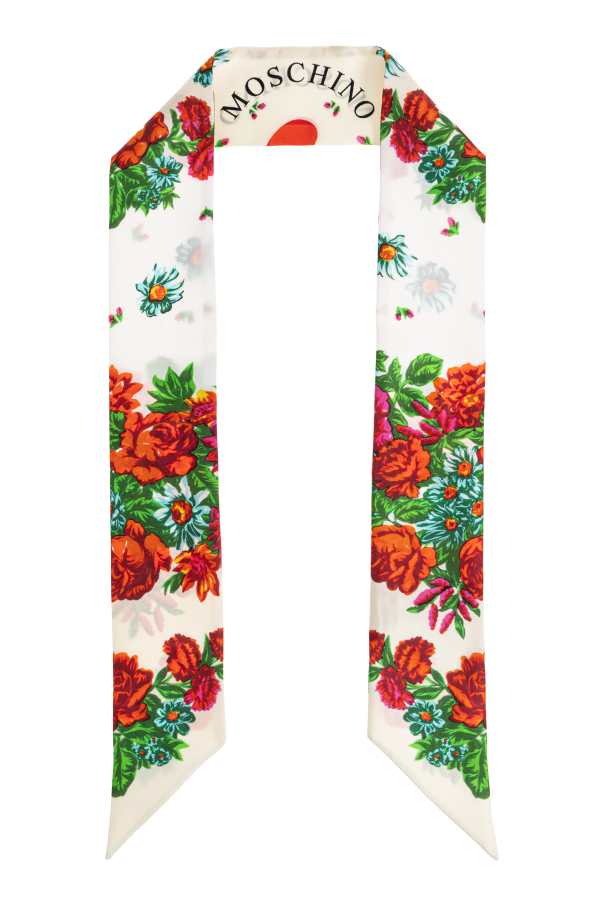 Silk scarf with floral motif od Moschino