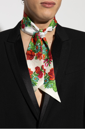 Moschino Lenço de seda com motivo floral