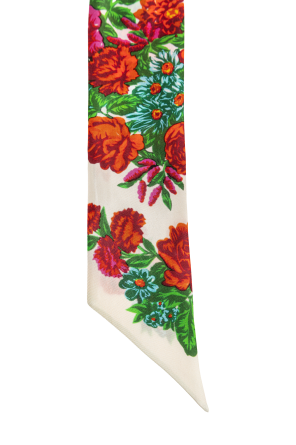 Moschino Lenço de seda com motivo floral