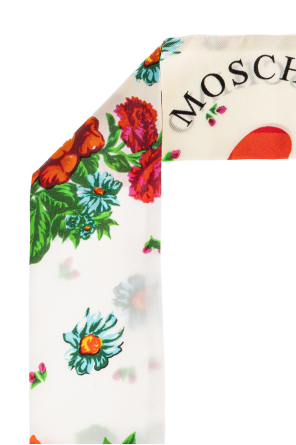 Moschino Lenço de seda com motivo floral