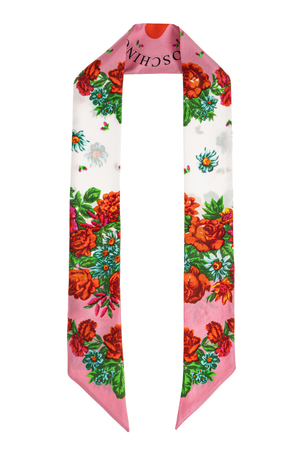 Silk scarf with floral motif od Moschino