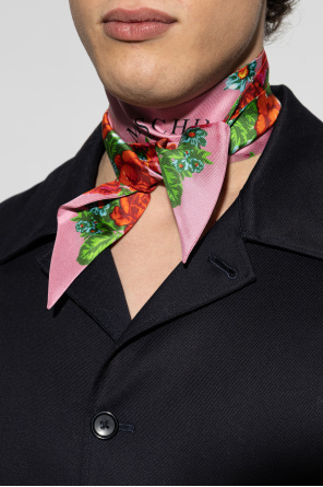 Moschino Lenço de seda com padrão floral