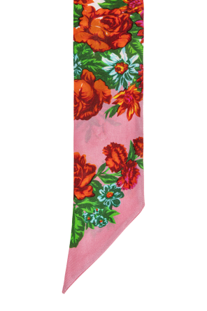 Moschino Lenço de seda com padrão floral