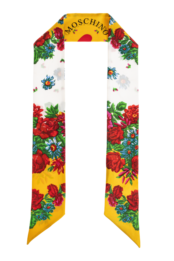 Silk scarf with floral motif od Moschino