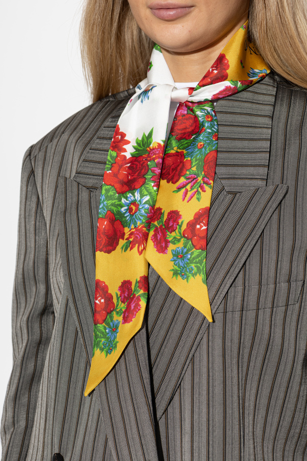 Moschino Pañuelo de seda con motivo floral