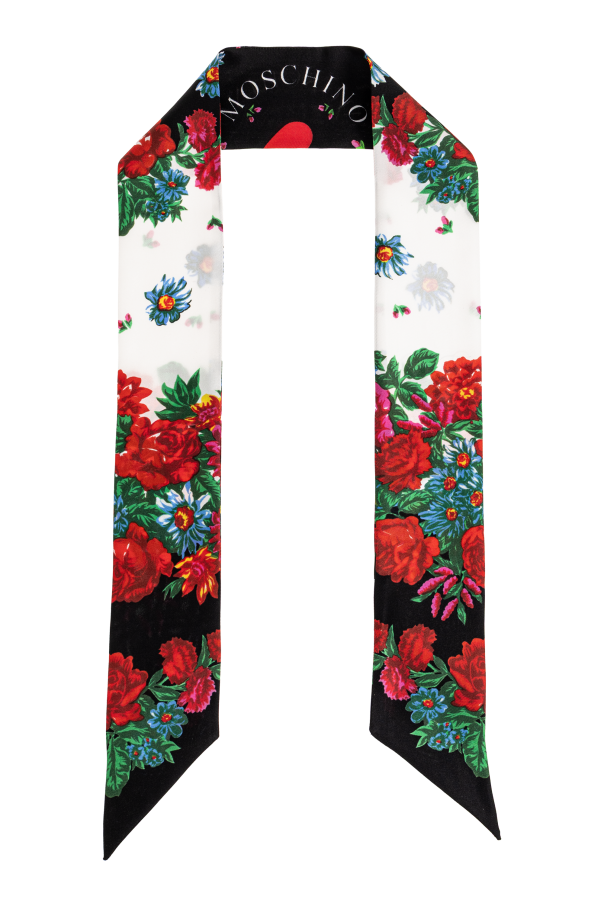 Silk scarf with floral motif od Moschino