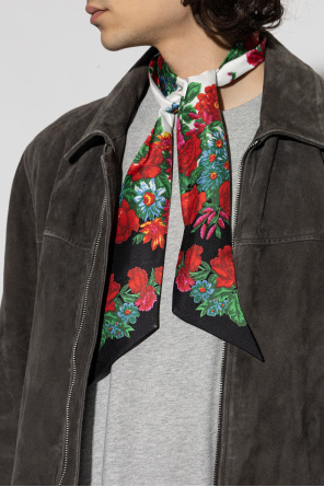 Moschino Pañuelo de seda con motivo floral