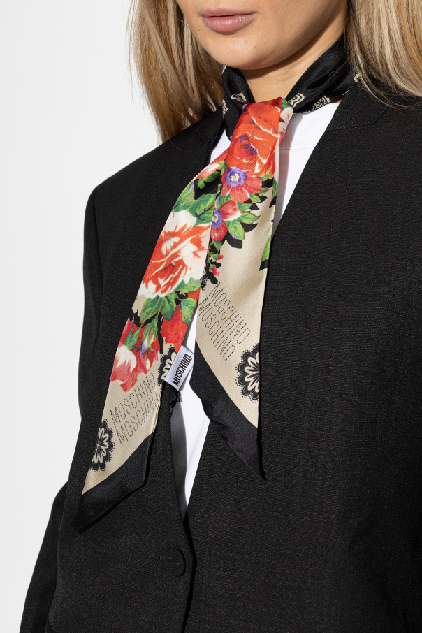 Moschino Pañuelo de seda con motivo floral