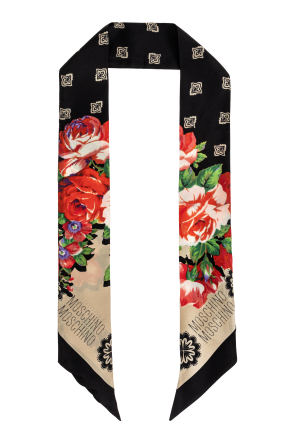 Pañuelo de seda con motivo floral