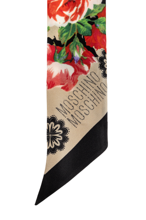 Moschino Pañuelo de seda con motivo floral