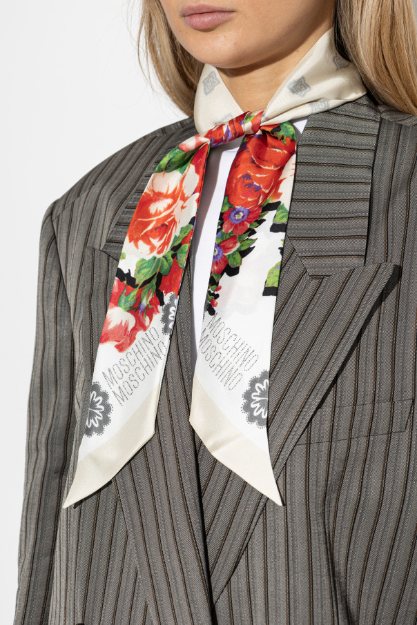 Moschino Pañuelo de seda con motivo floral