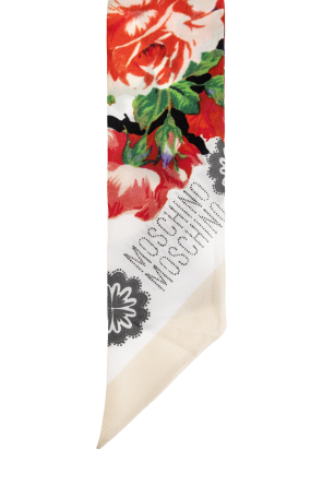 Moschino Pañuelo de seda con motivo floral