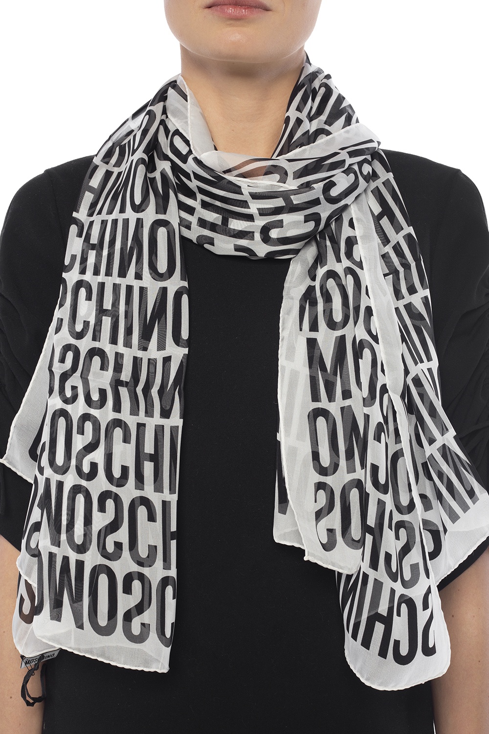 Silk scarf with logo Moschino - Vitkac KR