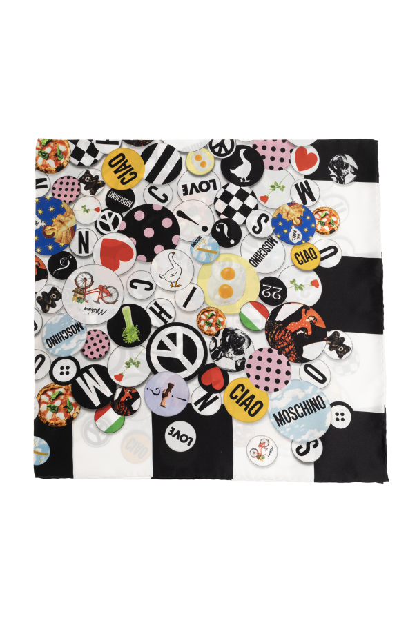 Silk scarf with print od Moschino