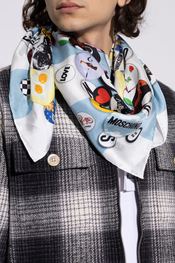 Moschino Silk scarf with print