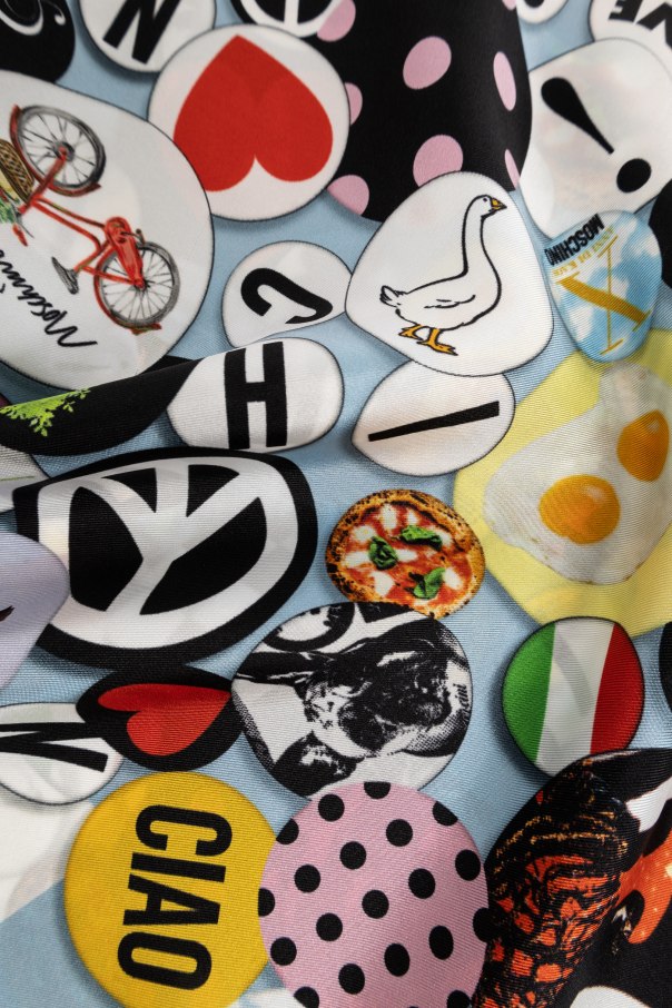 Moschino Silk scarf with print