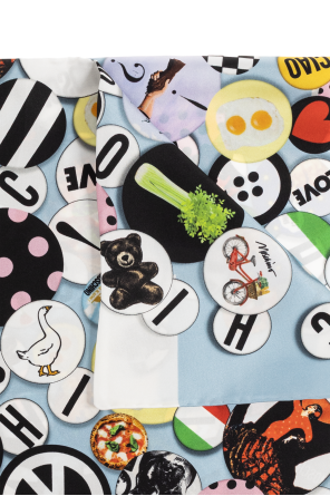 Moschino Silk scarf with print