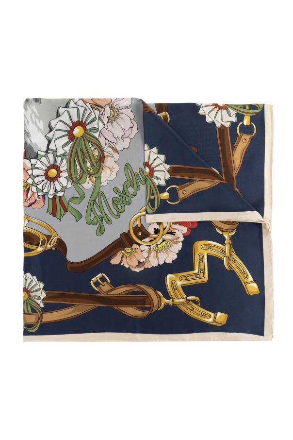 Silk scarf with print od Moschino