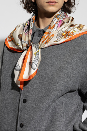 Moschino Silk scarf with print