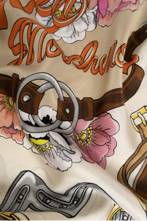 Moschino Silk scarf with print