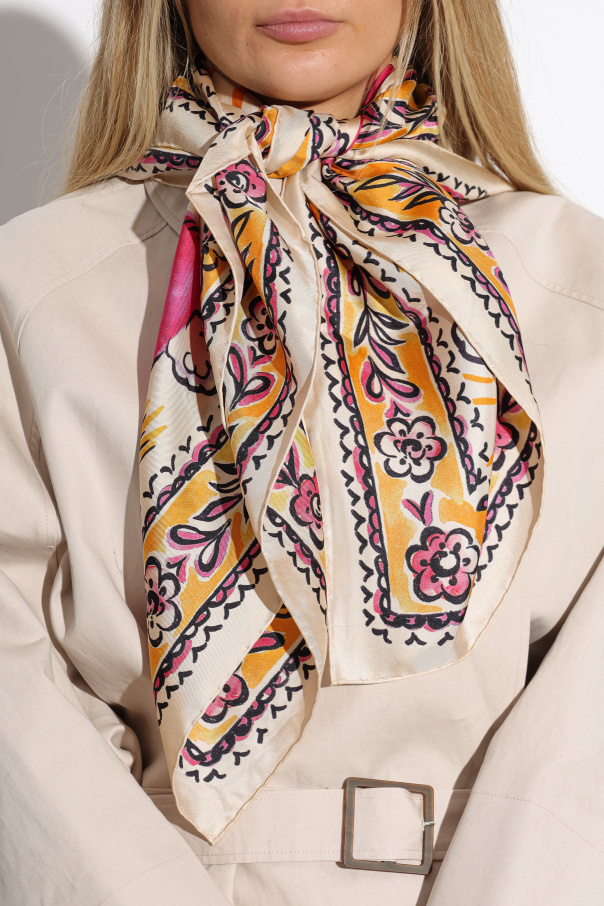 Moschino Silk scarf with print