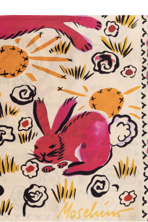 Moschino Silk scarf with print