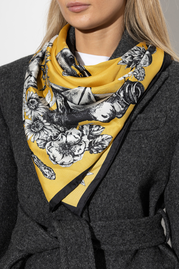 Moschino Silk scarf with print