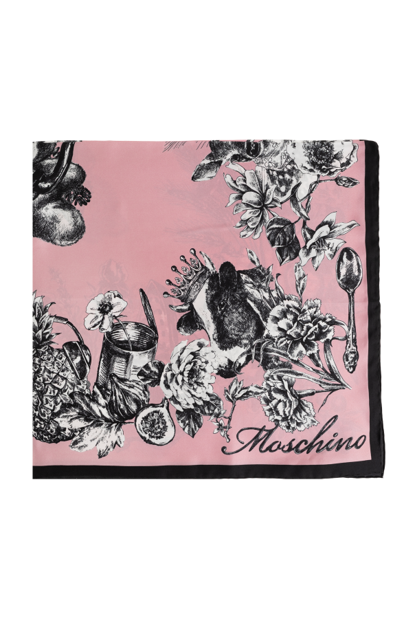 Silk scarf with print od Moschino