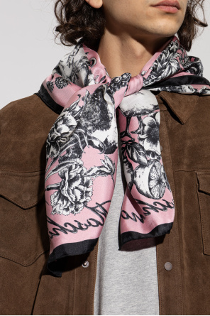 Moschino Silk scarf with print