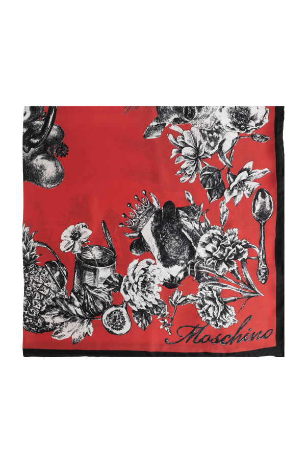Silk scarf with print od Moschino