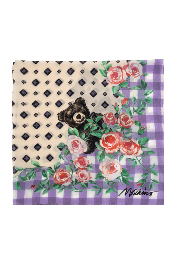 Silk scarf with print od Moschino