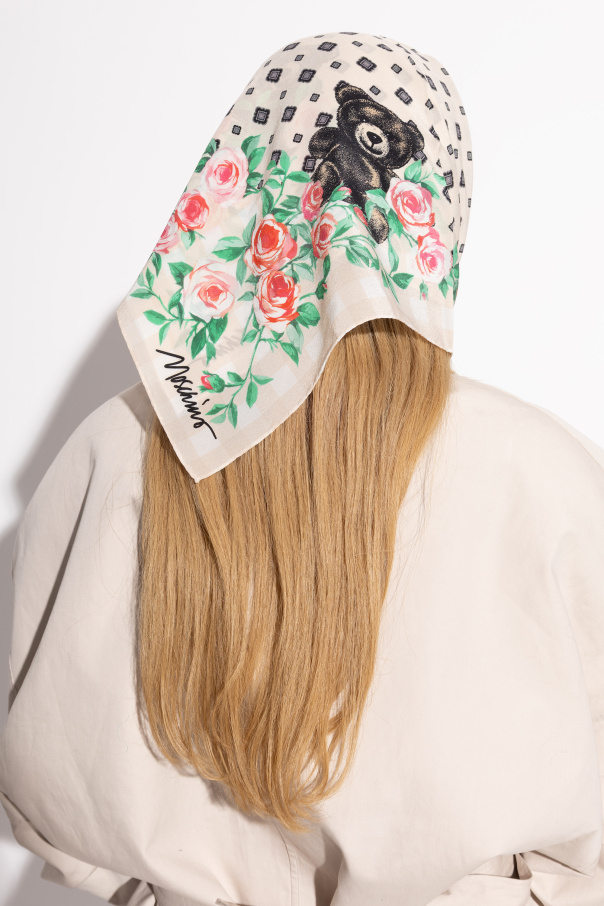 Moschino Silk scarf with print