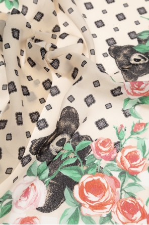 Moschino Silk scarf with print