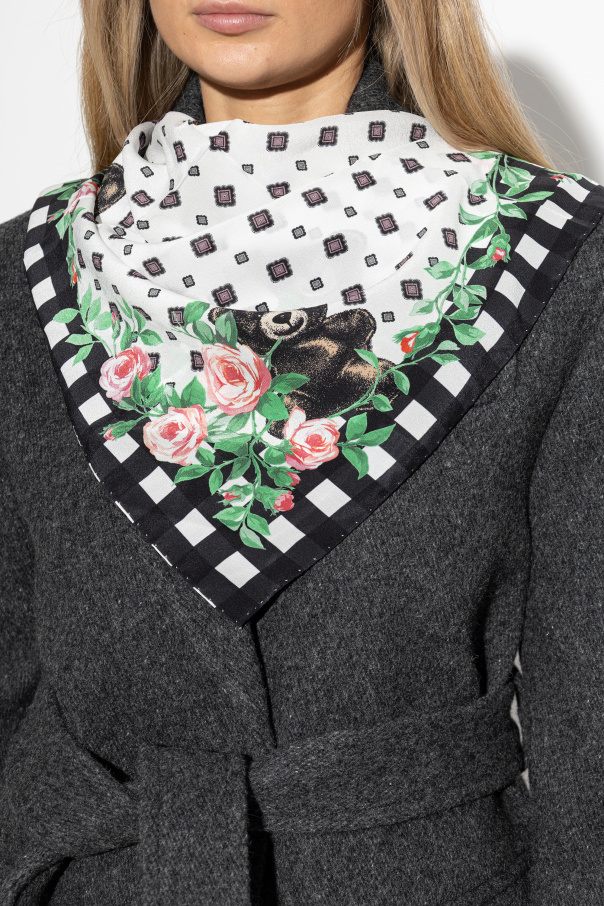 Moschino Silk scarf with print