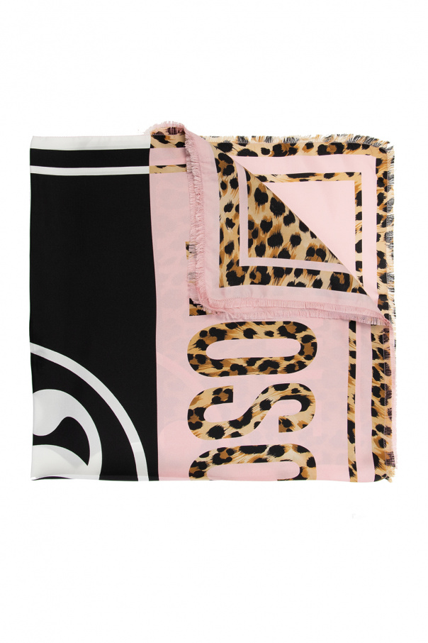 Moschino Silk shawl with logo