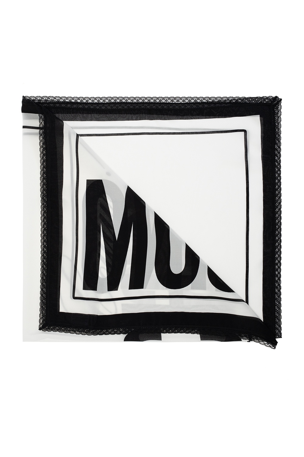 Moschino White Silk Foulard Womens Accessories Scarves and mufflers 