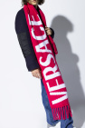 Versace Rib-knit scarf with logo