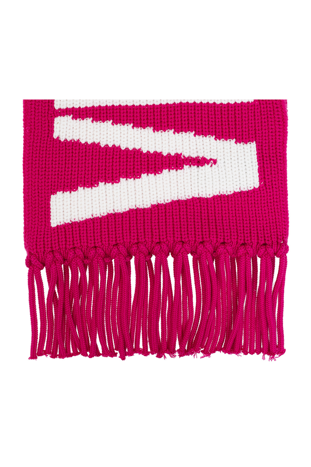 Versace Rib-knit scarf with logo