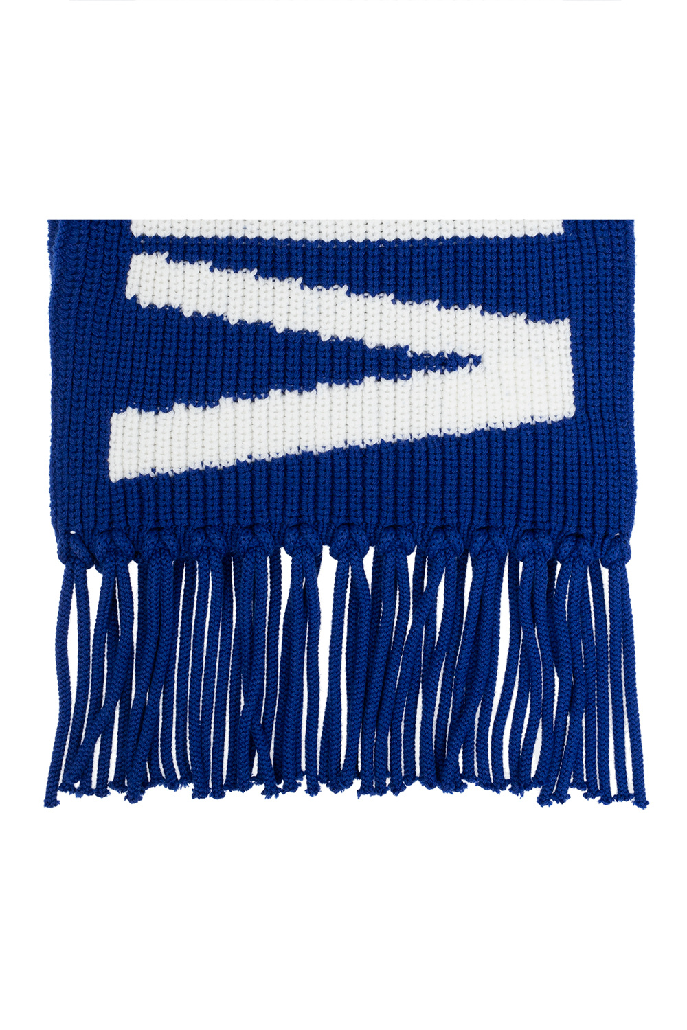 Versace Rib-knit scarf with logo