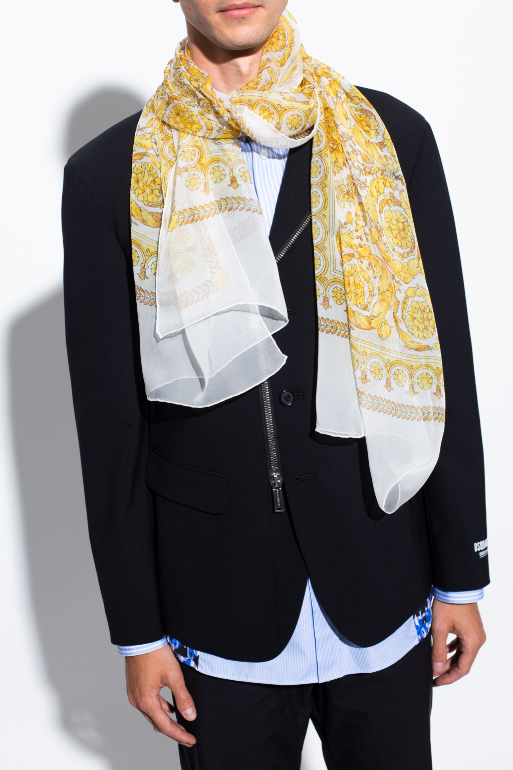 Versace Baroque print scarf