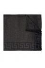 Versace BLACK Scarf with lurex threads