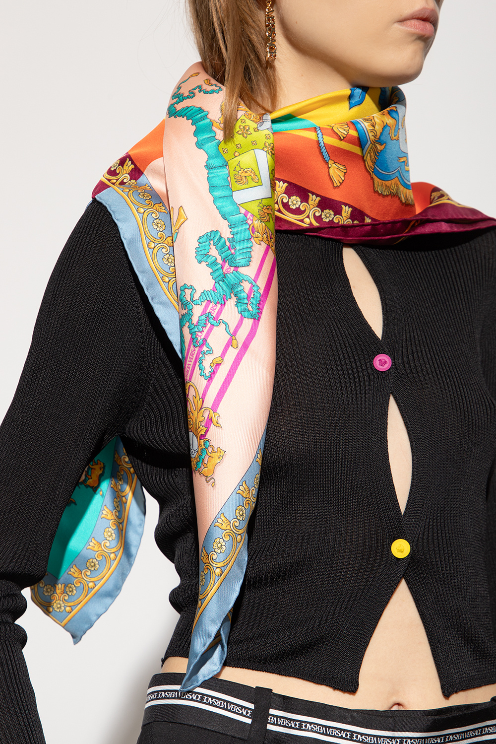 WOMEN FASHION Accessories Shawl Multicolored Size M Zara Multicolor silk touch blouse Multicolored M discount 58% 