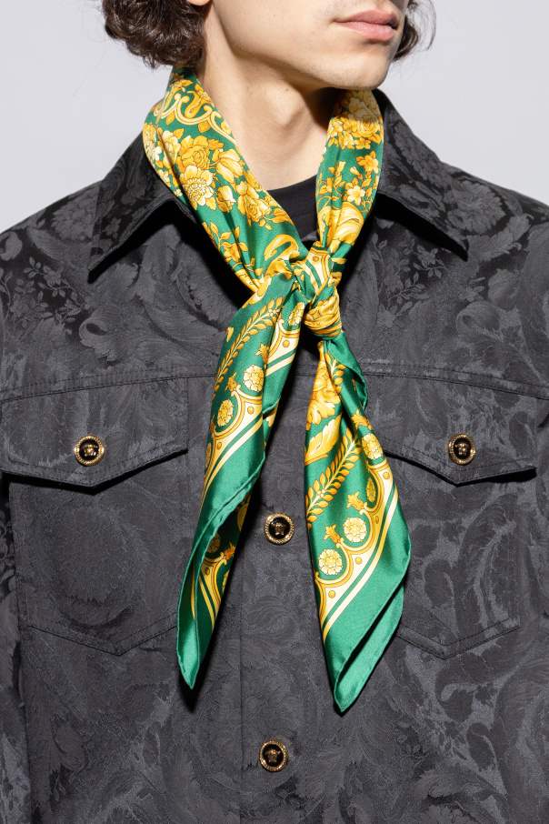 Versace Jedwabna chusta ze wzorem `barocco`