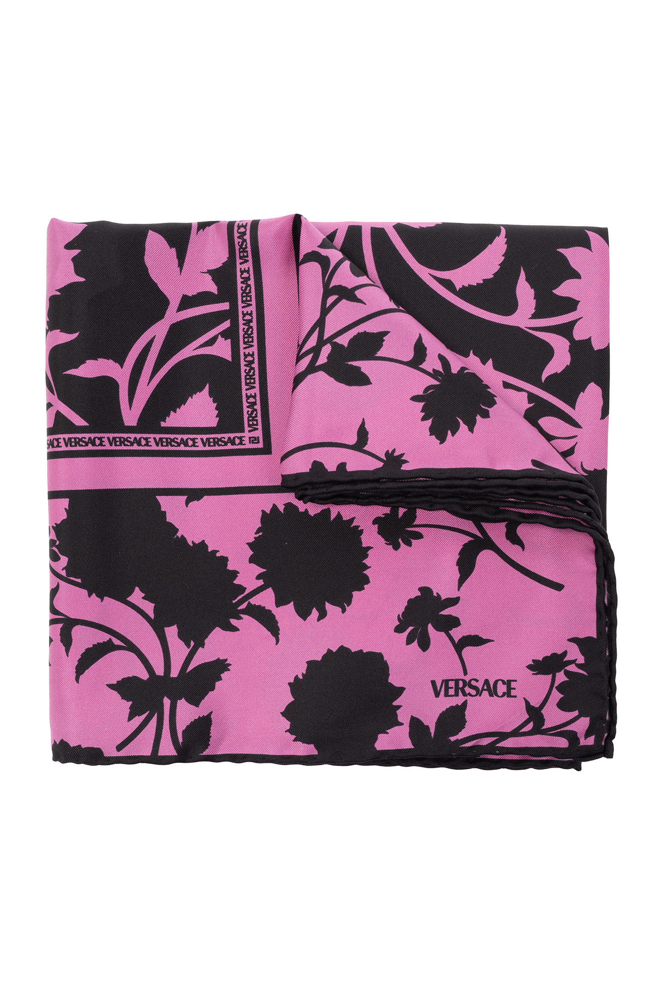 Versace Jungle Print Transparent Tote Bag In Pink