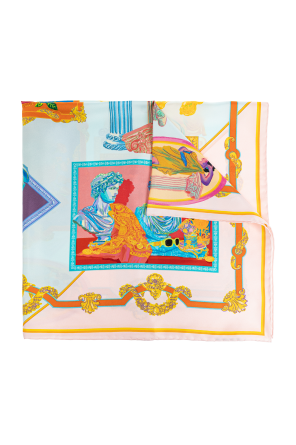 Jedwabna chusta z nadrukiem `Versace Gallery`