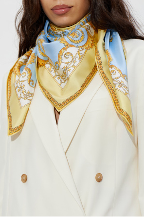 Lenço de seda com estampado "spring barocco" od Versace