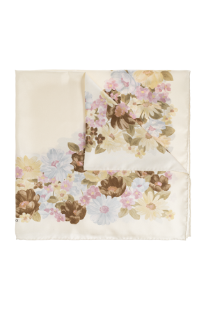 Pañuelo de seda con motivo floral