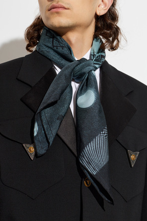 Versace Silk scarf with "Sunset Palms" print